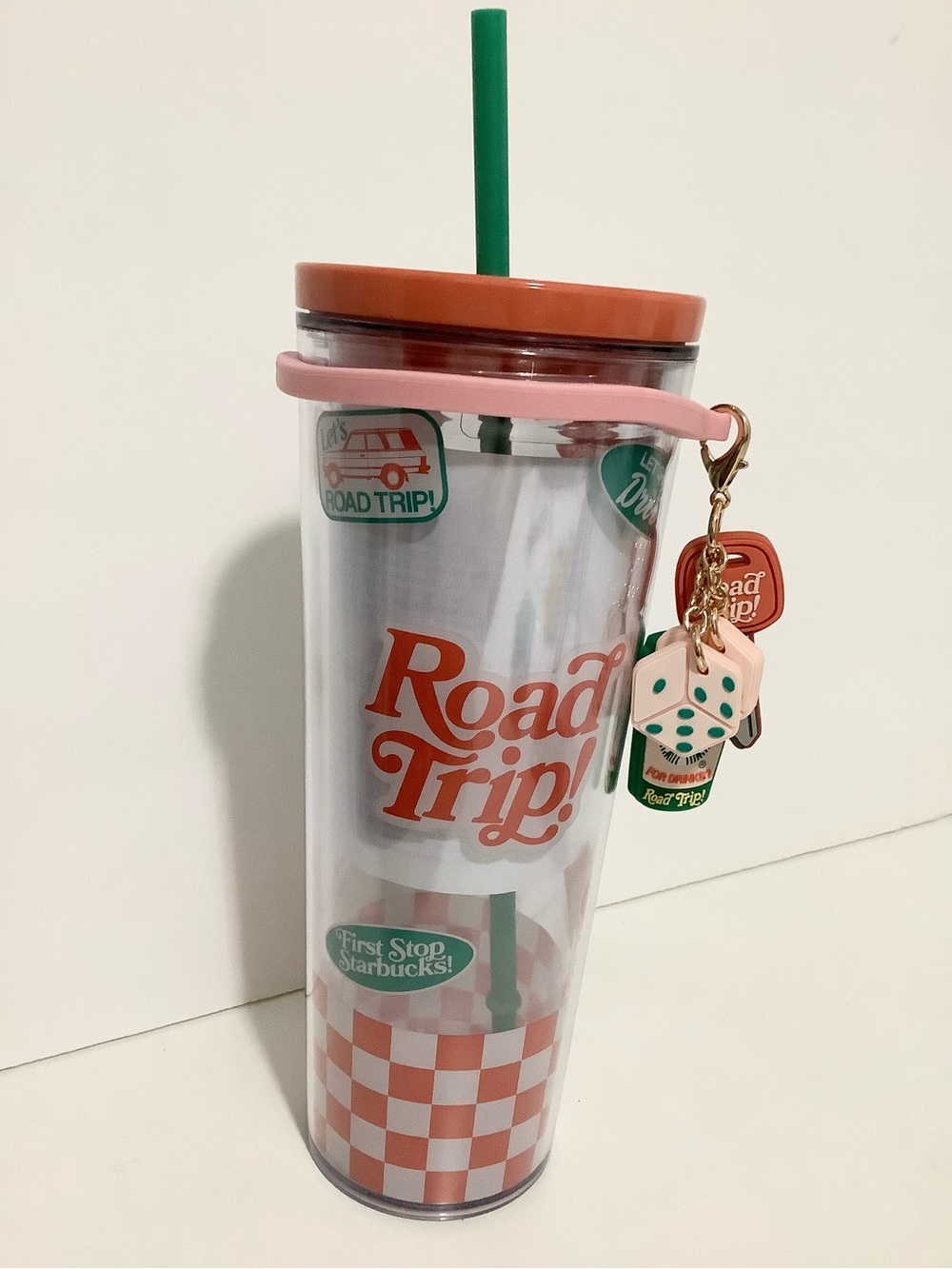 NEW Collectible Starbucks x Dandy Worldwide Road Trip Cold Cup Tumbler w Charms
